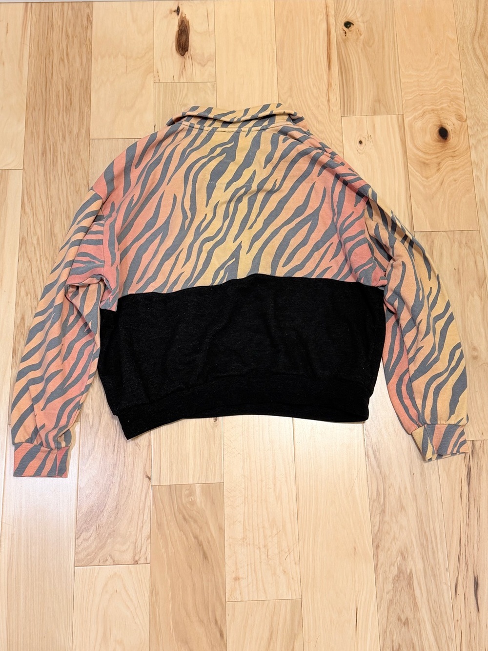 Aviator Nation Fleece Unisex Half Zip Color Block Jacket - Tiger - Picture 2 of 6